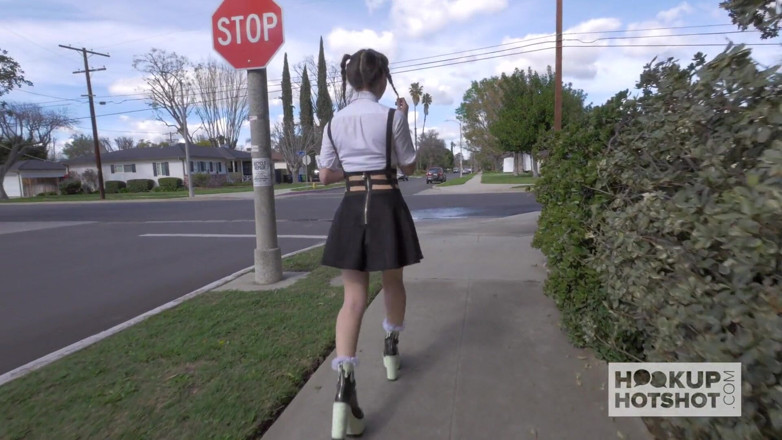 Hookup Hotshot: Adorable teen Lucie Cline takes a hard fucking from guy...