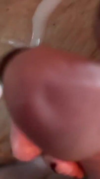 MILF Granny Rubs Cum All Over Her Feet