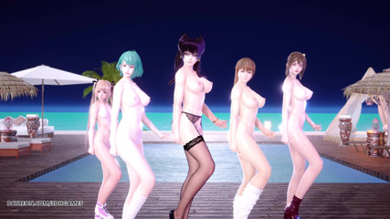 3D-Hentai Games: [MMD] 2 Phut Hon Sexy Nagi taniec Marie Rose Tamaki Misaki...