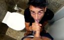 Idmir Sugary: Public Toilet Blowjob - Sucking Dick on Knees and Cum Swallowing