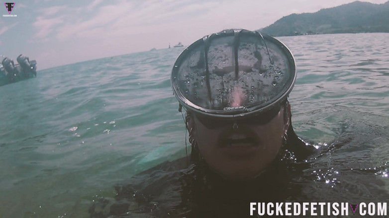 Fucked fetish: Darmowe płetwy nurkowe pod otwartym morzem seksowna latina bogini