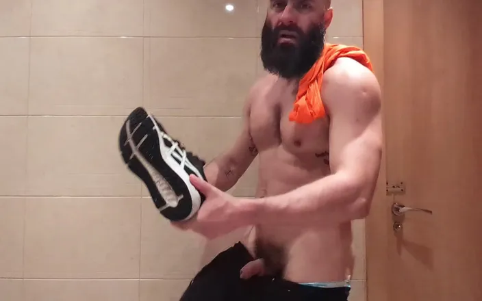 The bearded master: Daddy Loves to Sniff Himself After His Training.