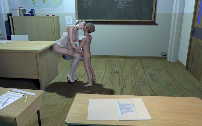 Sexsemimi: Cô giáo tóc trắng đỉnh cao bị một con đĩ khổng lồ...