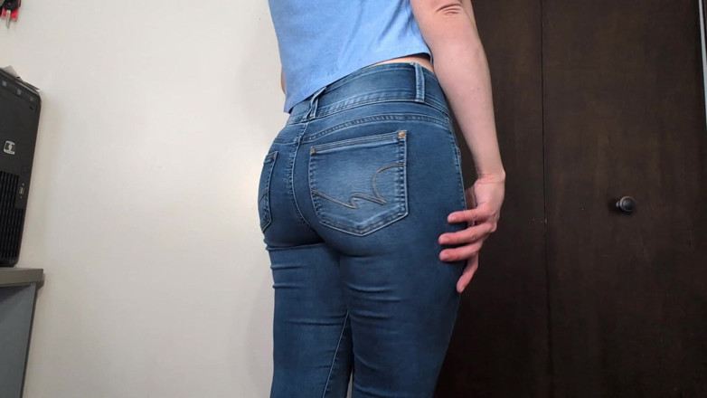 Mimiandevan: T-shirt and Jeans Strip. Tease Solo Orgasm