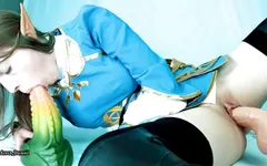 Zelda scopata al'spiedo da link e Ganon