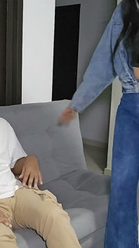 Gamer Tranny Helps Me Cum on Her Ass