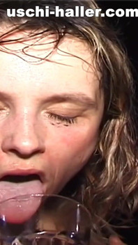 Drinking Cum From a Glass