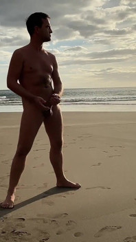Tim Blesh Cumshot Outdoor on the Beach
