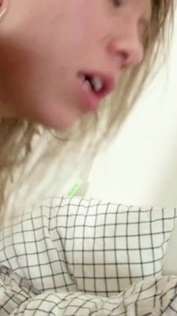 Blonde skinny teen masturbates pussy and gets fucked in the ass by boyfriend