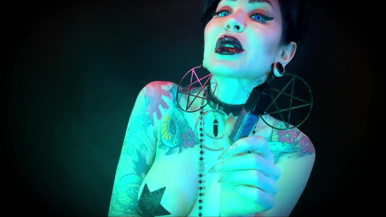 Baal Eldritch: Bibir gotik hallows eve - halloween, bibir hitam, gothic, pov, ciuman,...