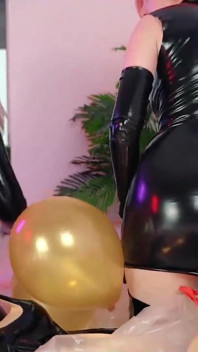 Kompilacja ballonów powietrznych lateksowy fetysz wideo