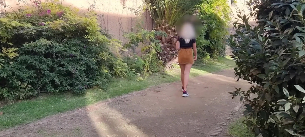 TheloveStory: Blondy walking and show her pussy and big ass naked