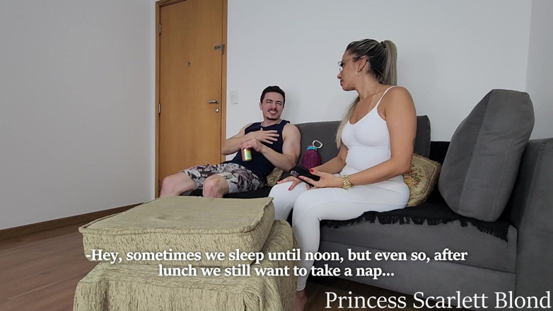 Queen Lytta ballbusting and cum lick: Princesa Scarlett Blond - compañera de cuarto mandona ep 2 - ¡la compañera de...
