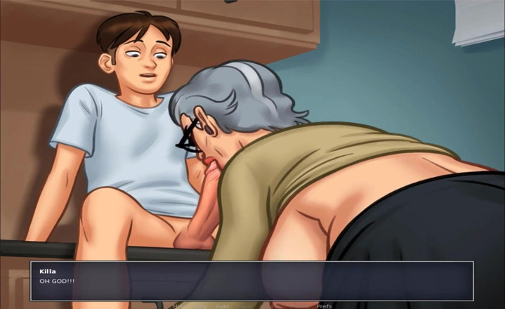 Hentai World: Awek tiri blowjob musim panas Saga
