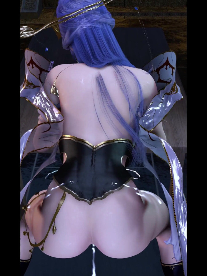 X Hentai: Bootylicious Glow: geanimeerde curven ongeketend - 3D-animatie Hentai