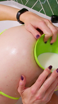 Extreme Milk Squirting & Insertion Enema
