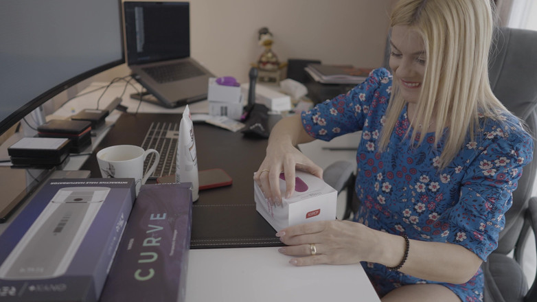 EroticOnly Fetish: Blonde MILF Greedily Tests Every Toy on Herself