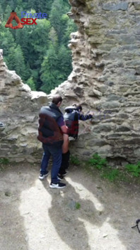 He Fuck My Ass in a Castle, with Visitors Around!