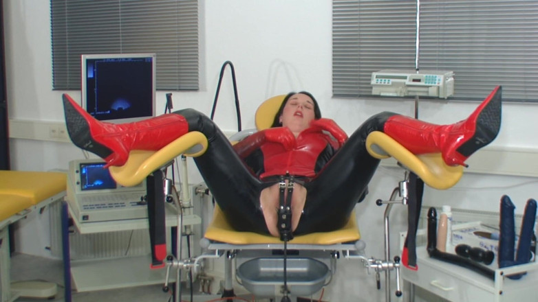 Rubber & Clinic Studio - 1ATOYS: Anal masturbation and piss in mouth in rubber
