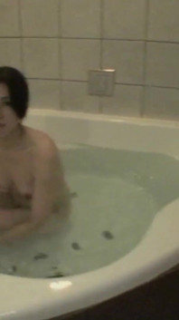 The sexy Asian while taking a bath decides to make a boy's cock happy