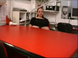 Young Sinner: Amateur slut flashing her pussy in office