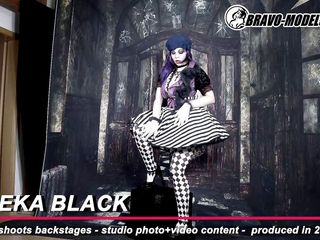 Bravo Models Media: Servizio fotografico 386-backstage rebeka black - adulto