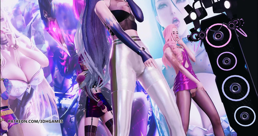 3D-Hentai Games: Dalshabet - Joker Ahri Akali Kaisa Evelynn Seraphine Striptis Kda Sexy...