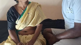 Het indisk Desi Tamil fru, knullar sin svåger