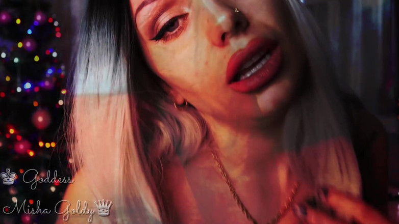 Goddess Misha Goldy: Jag får dig att komma med mina fascinerande ASMR homosexuella...
