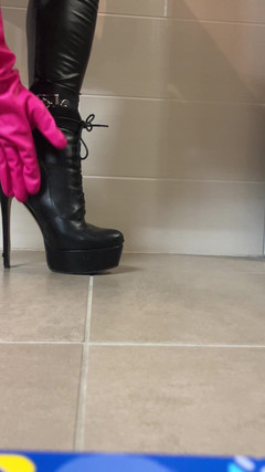 Celiasm: Latex sok omhuld met hoge hak