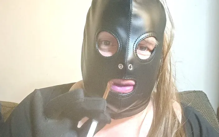 Stephanie-Nicole-TV: Hooded TV Smoking Using a Short Stem Cigarette Holder
