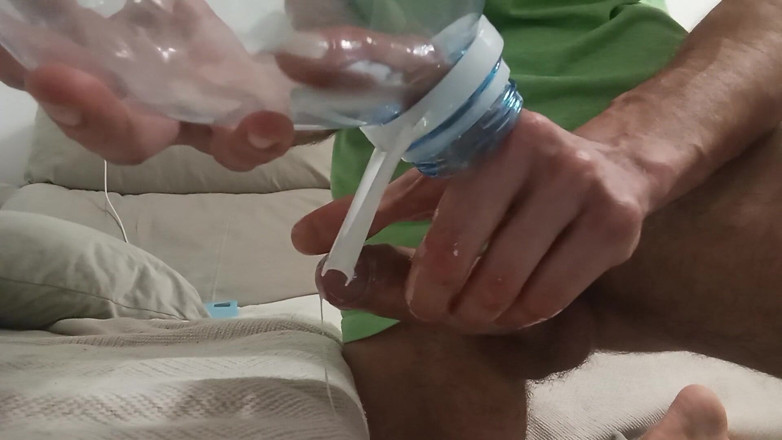 Elvissc: I Put My Huge Lubricated Cock Inside the Bottle and...