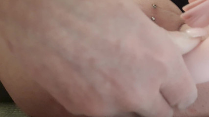 Aqua Pola: Two dildos masturbate and huge orgasm and pierced clit rubbing...