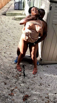 Black Couple Got Caught Fucking Outside on Camera