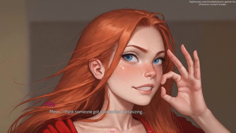 PORNGAME4U: Уявіть, що це боб - розпусна дружина Міла катається на монструозному ділдо для слабкого чоловіка-рогоносця - Міла Ай - від Addont