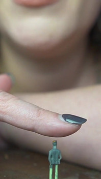 Giantess Tries New Tiny Health Supplement