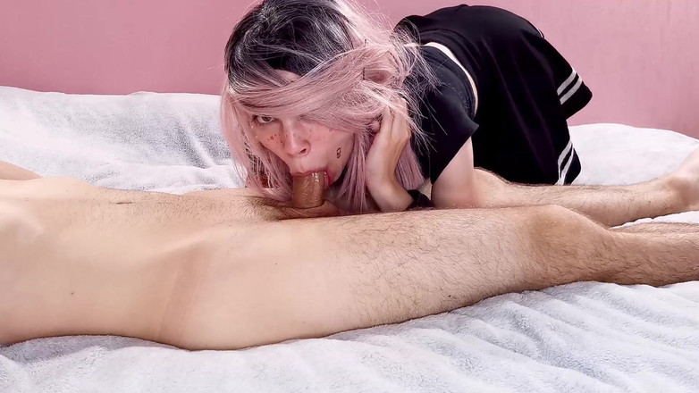 The Deep Passion: Cute Teen Deepthroat Big Cock - She Loves to Get a...