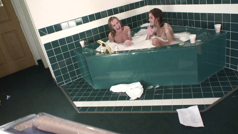 CBD Media: Two cute teens with slim body having fun in the...