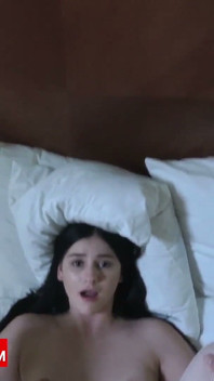 Asiatischer Typ, Hotel-afterparty Mit Zierlicher Brünetter Strümpfe, Gesichtsbesamung