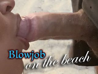 Koach Rock: Beach Blowjob Slut, Deepthroat Brunette