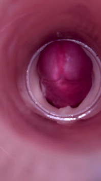 Inseminación femenina - cámara interna captura eyaculación masculina profunda