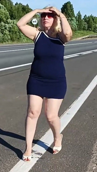 Dropping My Panties on the Road