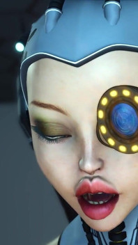 Cyber angel dickgirl rucha seksowną blondynkę na stacji kosmicznej