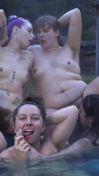 Hairy Lesbian Hot Tub Orgy