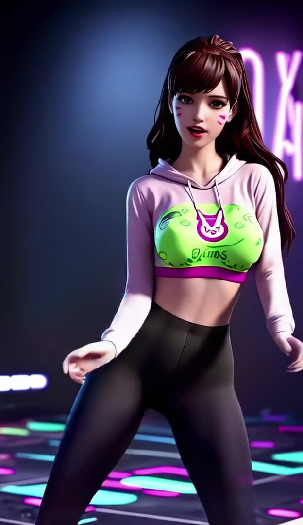 3D-Hentai Games: Tarian api api D.va (2ne1 - api)