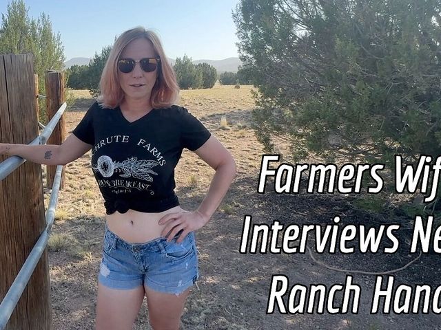 Farmers Wife Interviews New Ranch Hand - Jane Cane & 'channing' From Tantaly (Shiny cock films)