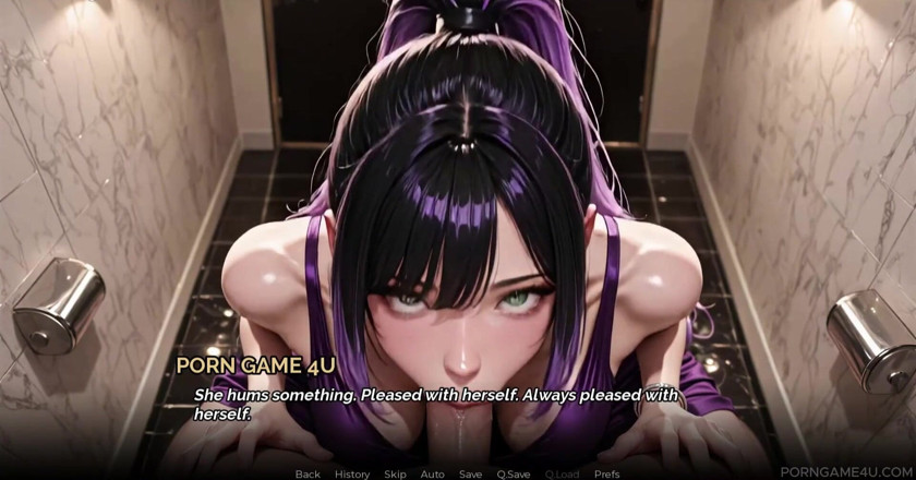 Porn game 4 u: Elle a verrouillé la porte de la salle de bain...