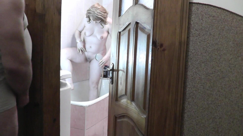 XXX-Platinum: Naked Woman Takes Shower. Her Stepdad, Lover and Cohabitant Her...