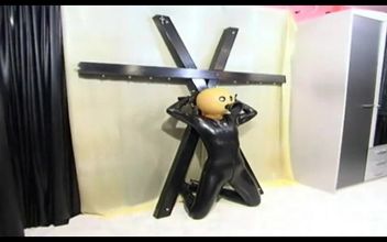 Bondage Domination for a Slave in Latex Dress
