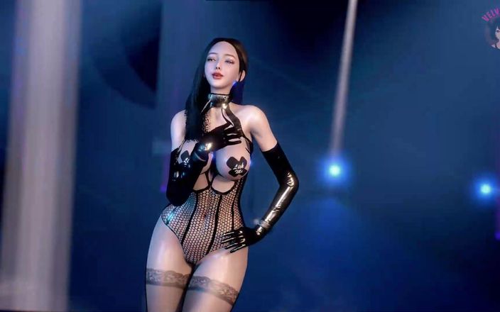 Velvixian: Une Asiatique sexy à gros cul danse en lingerie
